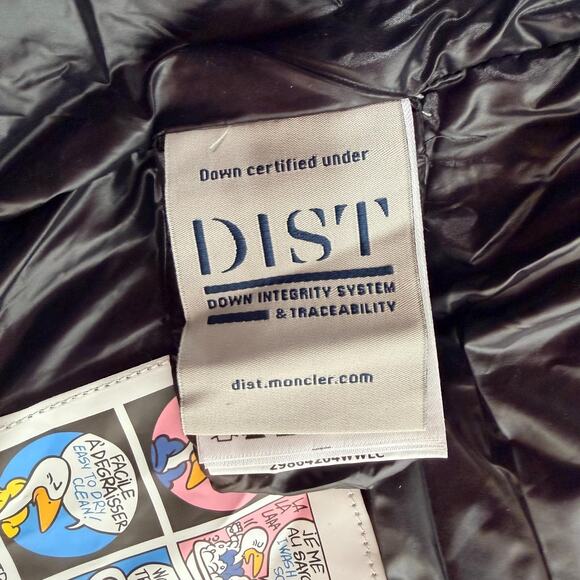 Moncler Designer Jacket Black Hooded Puffer Insulated Fur Size Unisex Large NEW - Picture 11 of 16